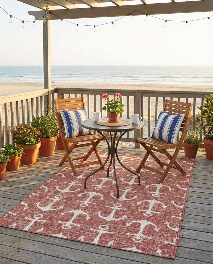 3' x 5' 3 Easy-Clean Coastal Indoor / Outdoor Rug