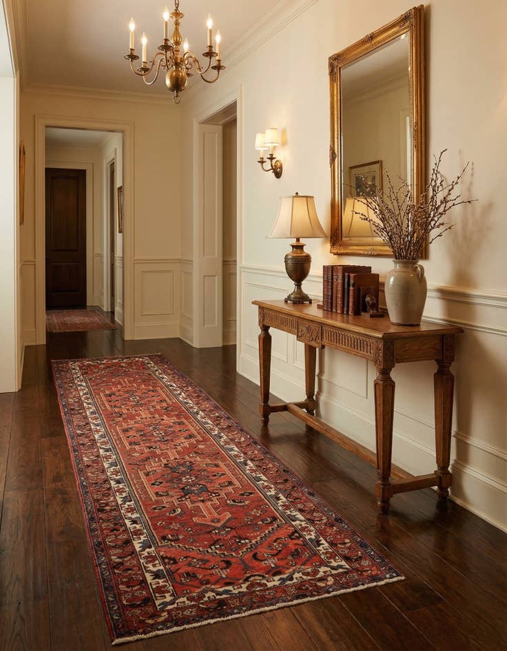 Detail image of 3' 3 x 10' 4 Hamedan Runner Rug