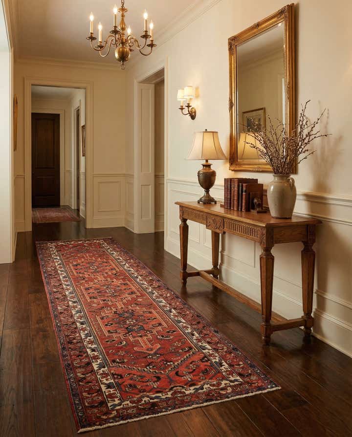 3' 3 x 10' 4 Hamedan Runner Rug