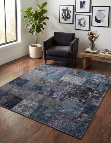 5' x 6' 7 Hand Knotted Ultra Vintage Persian Wool Square Rug