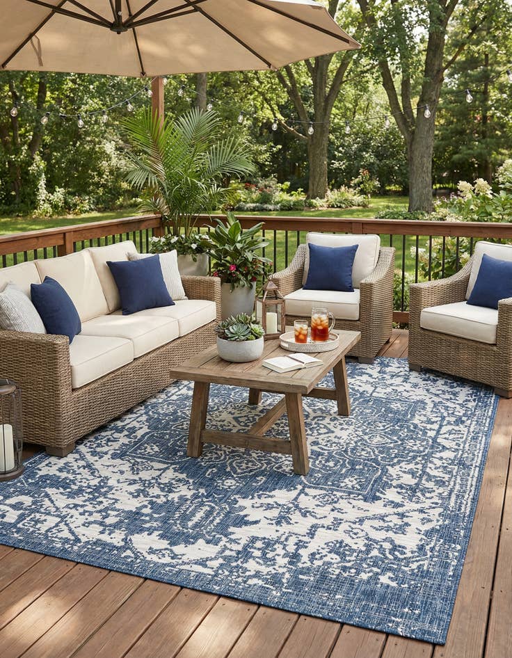 Detail image of  7' x 10'  Washable Jill Zarin Dubai Indoor / Outdoor Rug