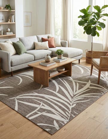 9' x 12' 2 Easy-Clean Botanical Indoor / Outdoor Rug