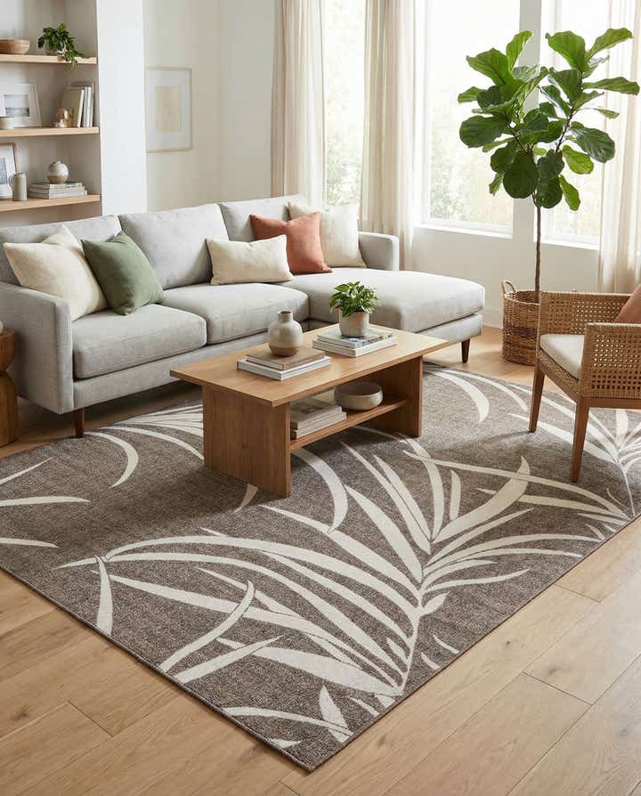 9' x 12' 2 Easy-Clean Botanical Indoor / Outdoor Rug