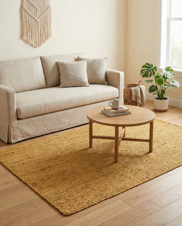  4' 1 x 6' 1  Hand Braided Jute Rug