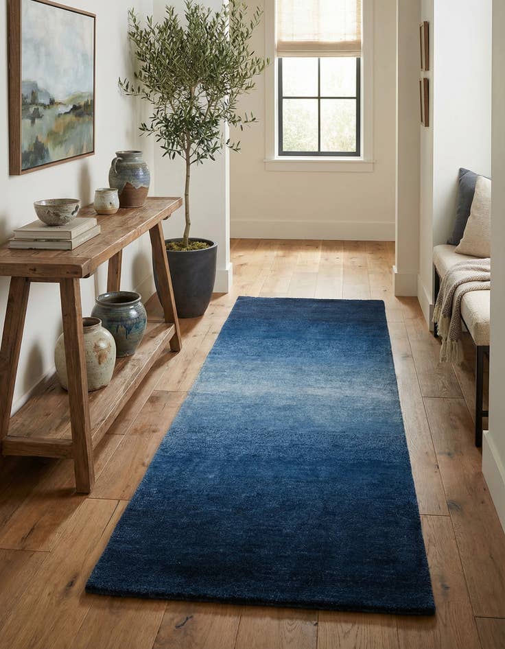 Detail image of 2' 4 x 4' 6  Hand Knotted Gabbeh Wool Runner Rug