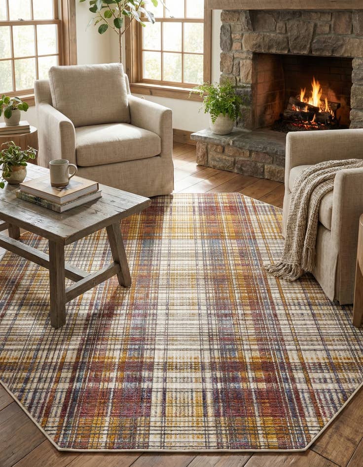 Detail image of  7' 10 x 7' 10 Deepa Octagon Rug