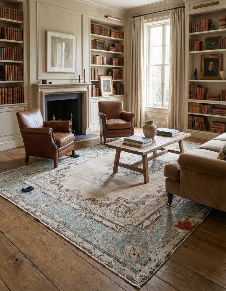 Detail image of  9' 8 x 13' 10  Hand Knotted Ultra Vintage Persian Wool Rug