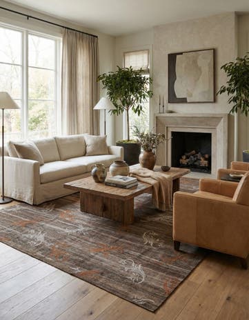 8' 7 x 9' 10 Hand Woven Kilim Modern Wool Rug