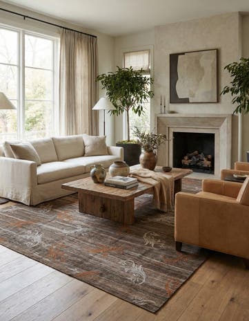 8' 7 x 9' 10 Hand Woven Kilim Modern Wool Rug