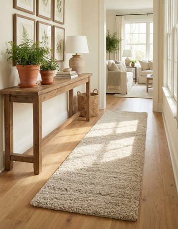 2' 7 x 13' Soft Solid Shag Runner Rug