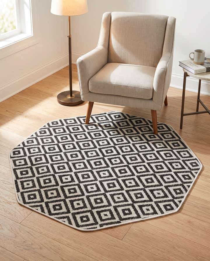 4' x 4' Easy-Clean Jill Zarin Costa Rica Indoor / Outdoor Octagon Rug