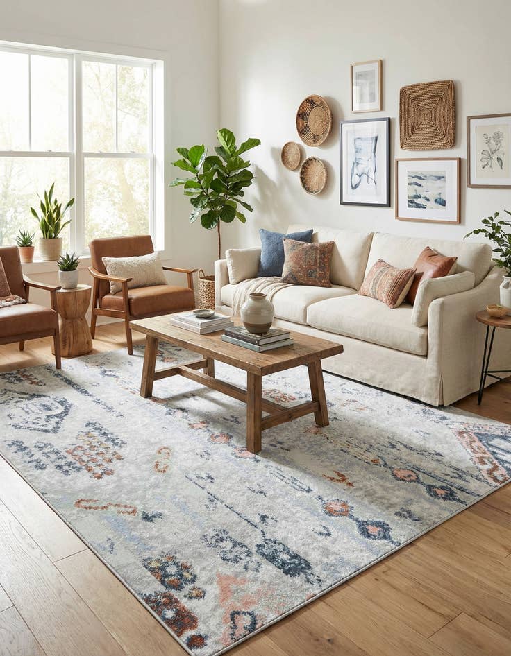 Detail image of  7' 10 x 10' Kamala Washable Rug