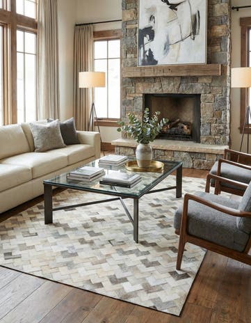 5' 2 x 7' 11 Cowhide - Patchwork Rug