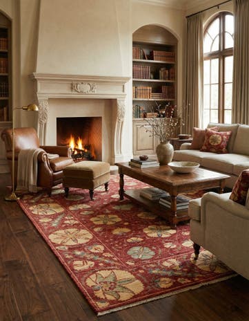5' 6 x 8' 4 Hand Knotted Ariana Ziegler Oriental Rug