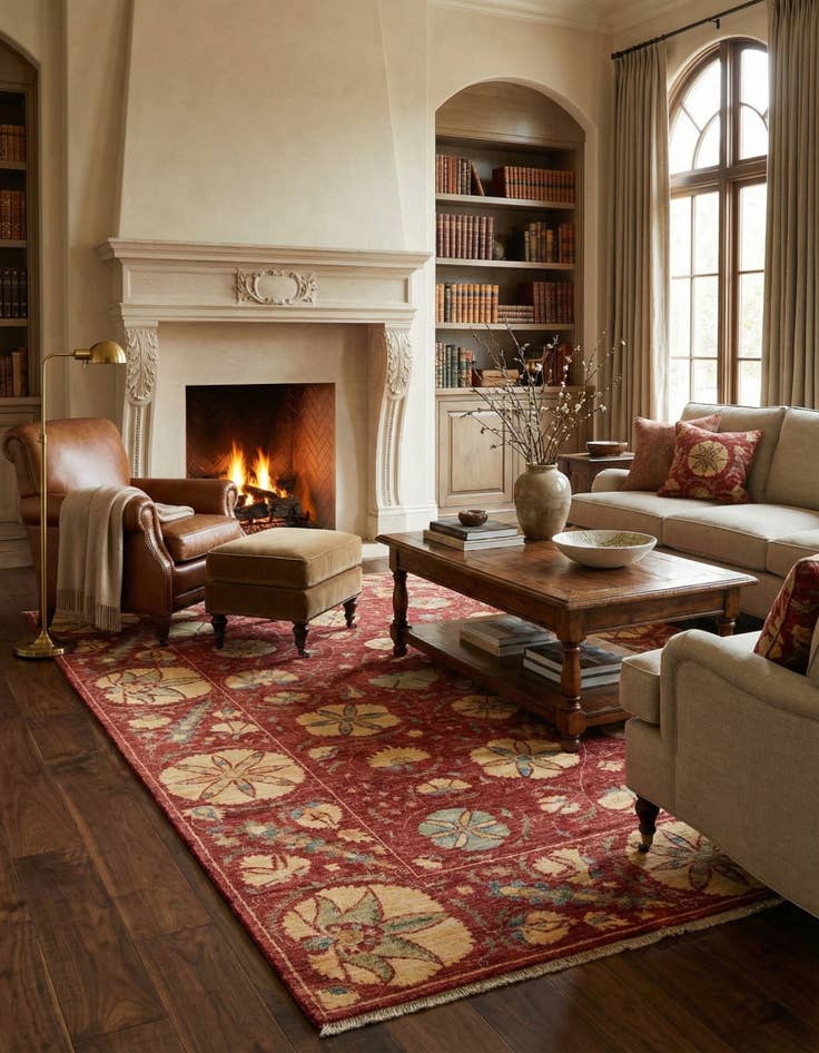 Detail image of 5' 6 x 8' 4  Hand Knotted Ariana Ziegler Oriental Rug