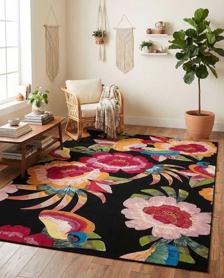 7' x 10' Easy-Clean Botanical Indoor / Outdoor Rug