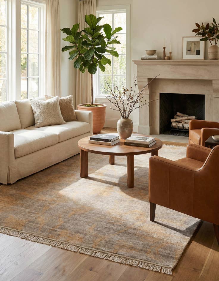 Detail image of 6' 8 x 9' 2  Hand Knotted Darya Wool Rug