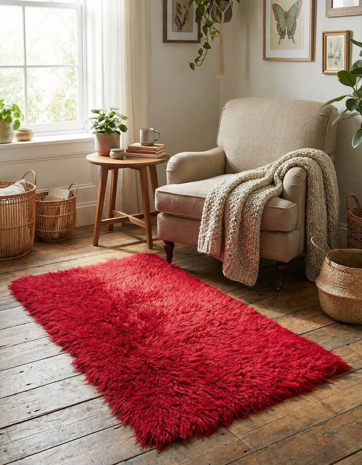 Detail image of 2' 3 x 4' 8  Hand Knotted Moroccan Wool Runner Rug