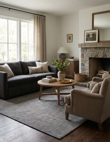 5' 1 x 8' Hand Woven Jill Zarin English Manor Farmhouse Wool Rug