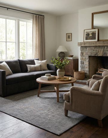 5' 1 x 8' Hand Woven Jill Zarin English Manor Farmhouse Wool Rug