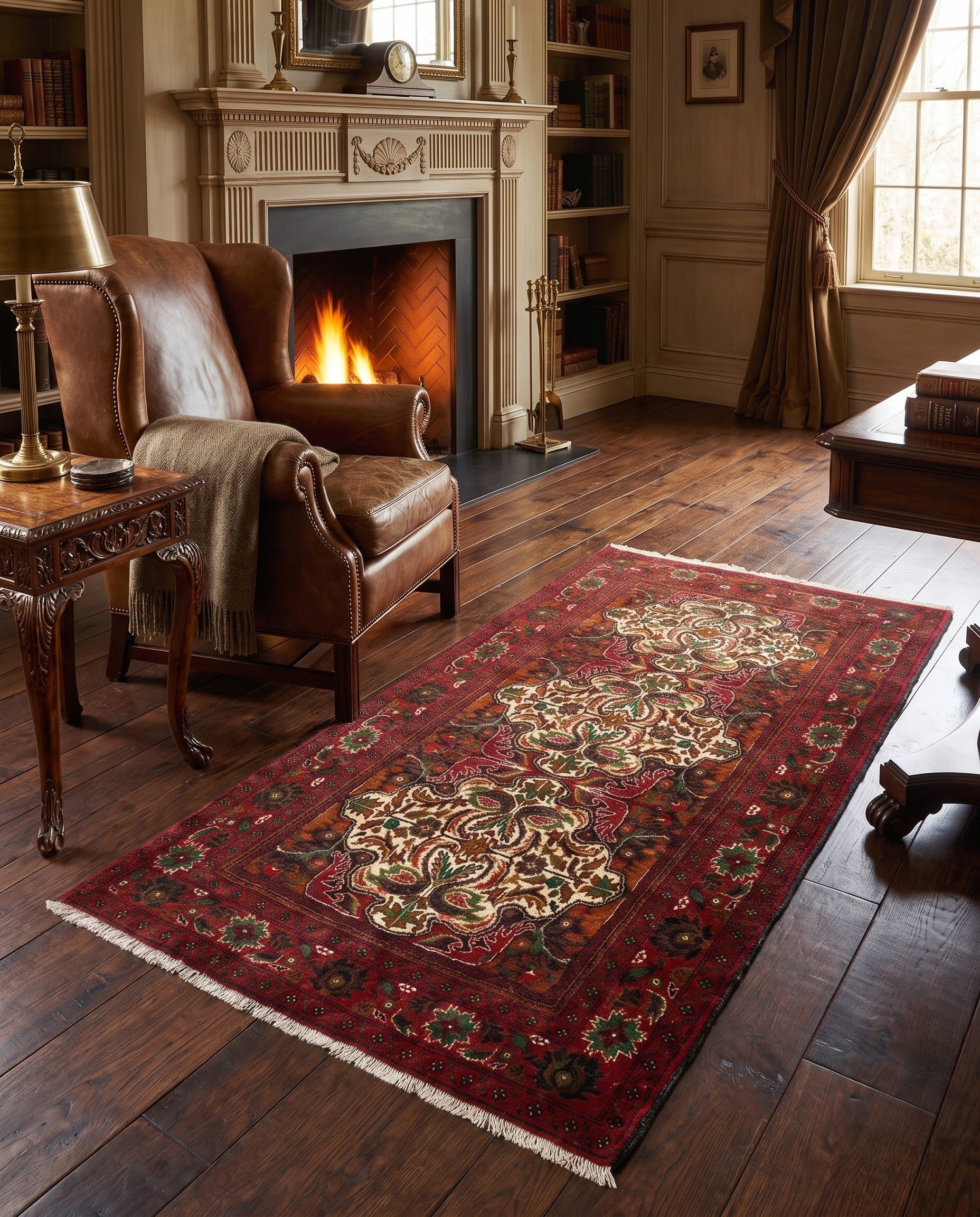 3' 7 x 6' 9 Hand Knotted Balouch Persian Wool Rug