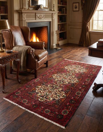 3' 7 x 6' 9 Hand Knotted Balouch Persian Wool Rug
