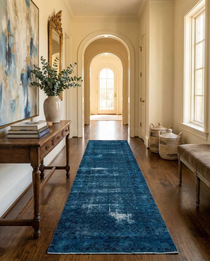 3' 7 x 15' 9 Hand Knotted Ultra Vintage Persian Wool Runner Rug