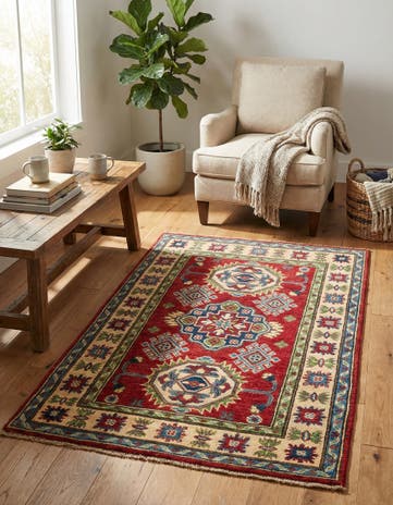 2' 7 x 4' 3 Hand Knotted Kazak Rug