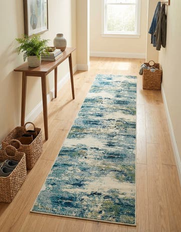 2' 7 x 12' Washable Theia Runner Rug