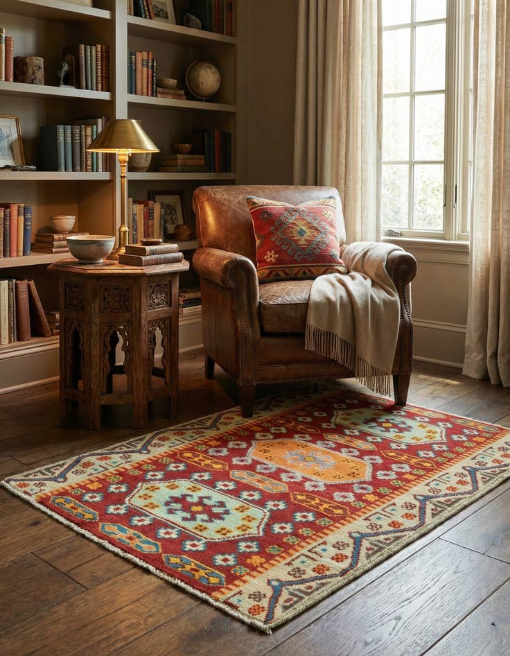 Detail image of 3' 3 x 4' 10  Hand Knotted Balouch Rug