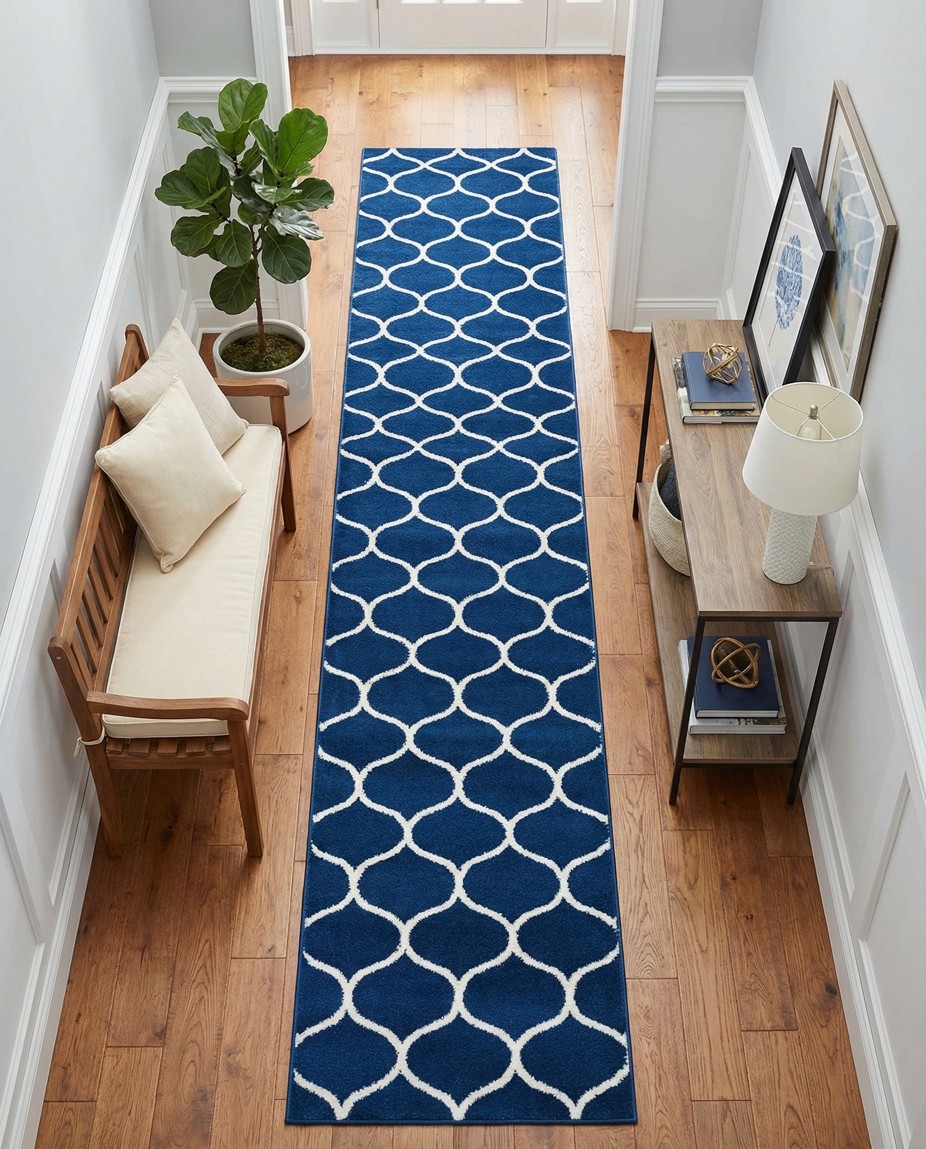  2' x 13' Lattice Frieze Runner Rug