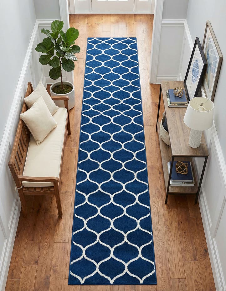 2' x 13' Lattice Frieze Runner Rug