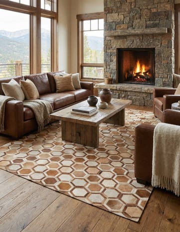 5' 2 x 8' Cowhide Rug