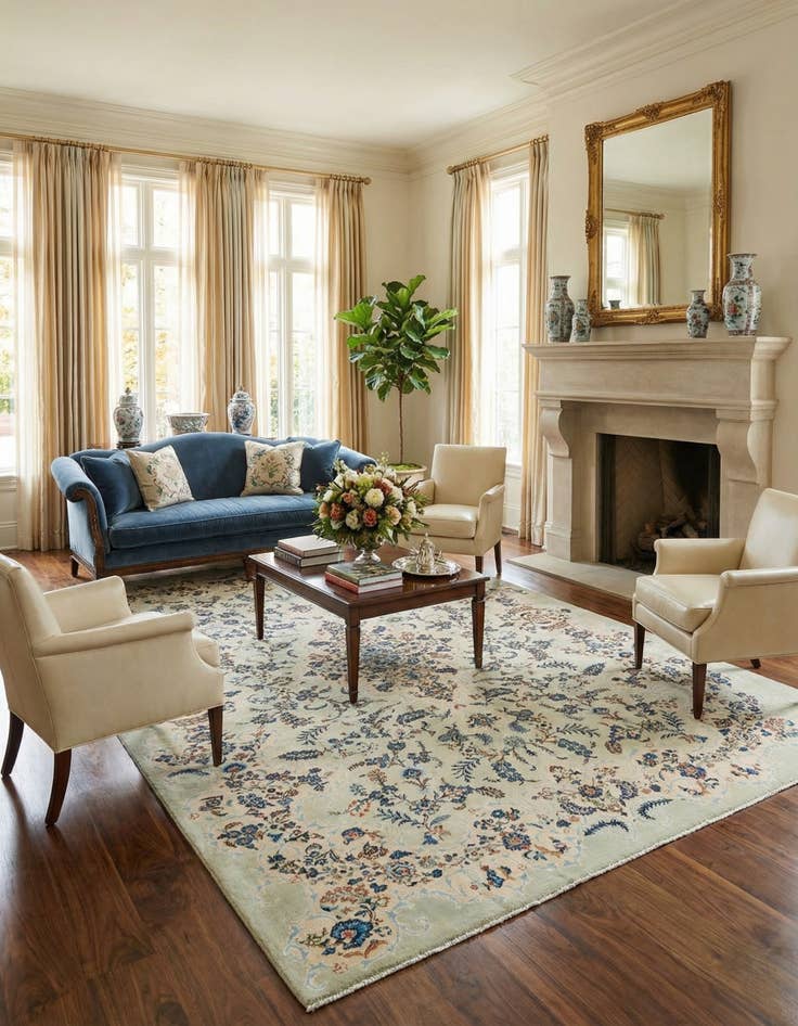 Detail image of 7' 10 x 11' 5 Kerman Rug