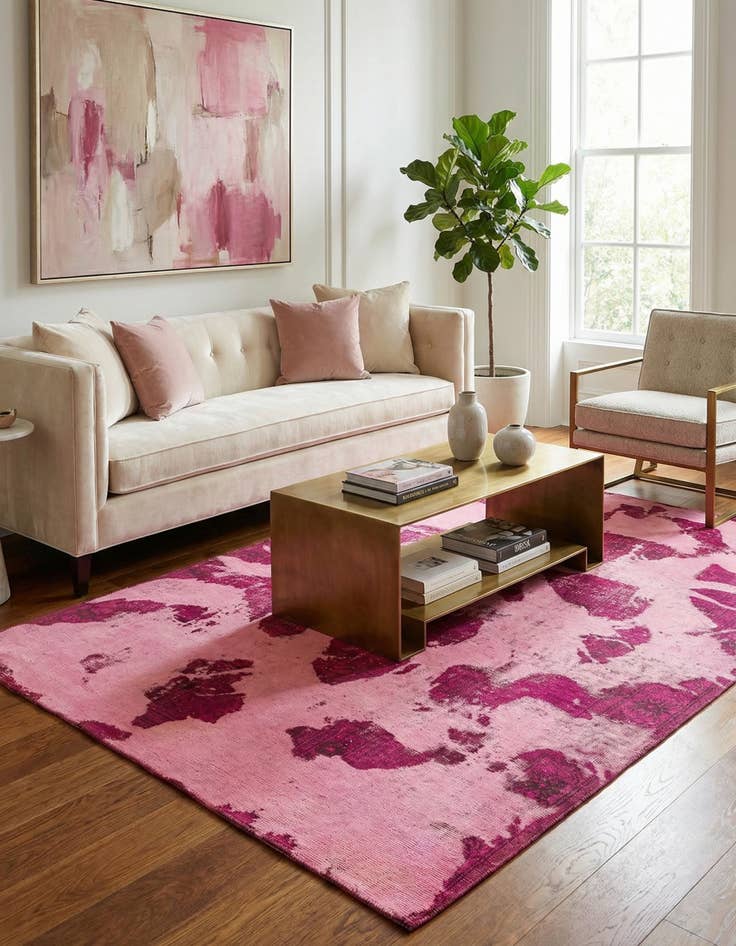 Detail image of 6' 5 x 9' 2  Hand Knotted Ultra Vintage Persian Wool Rug