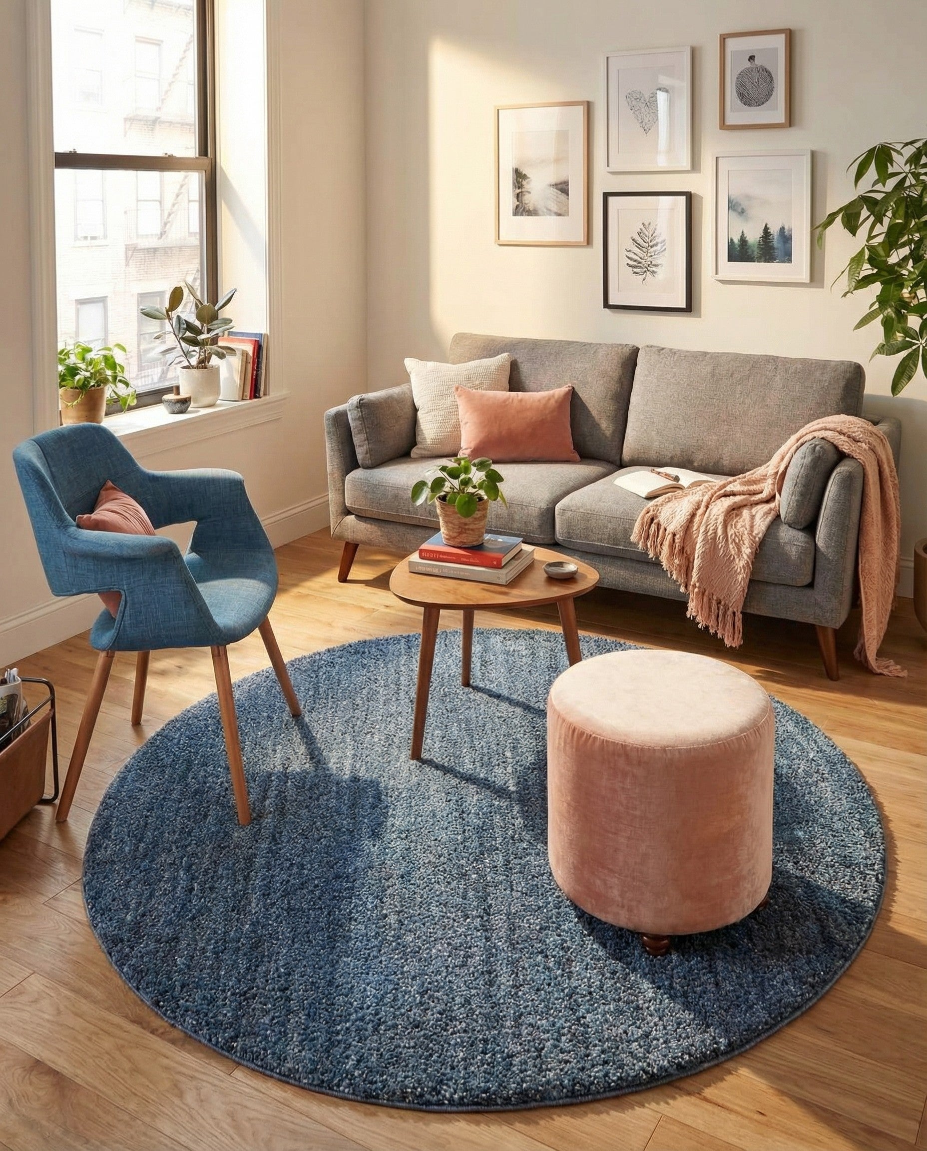  3' 3 x 3' 3 Jill Zarin Shaggy Chic Round Rug