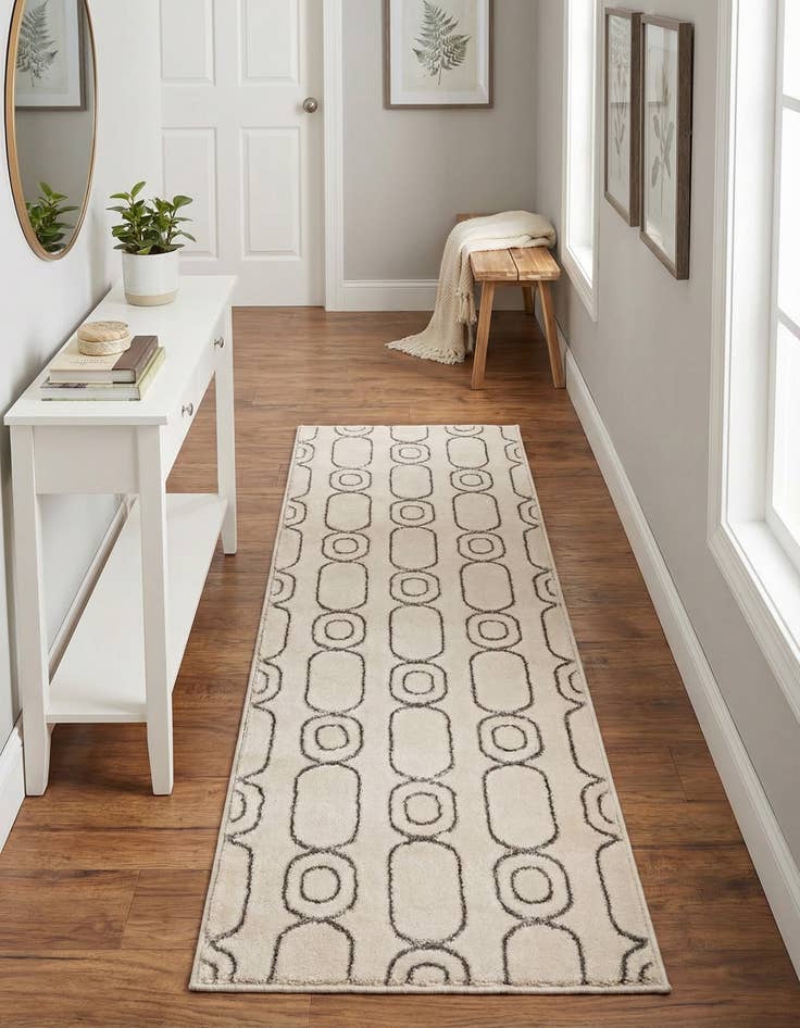 Detail image of  2' x 6' Vogue Geo Runner Rug