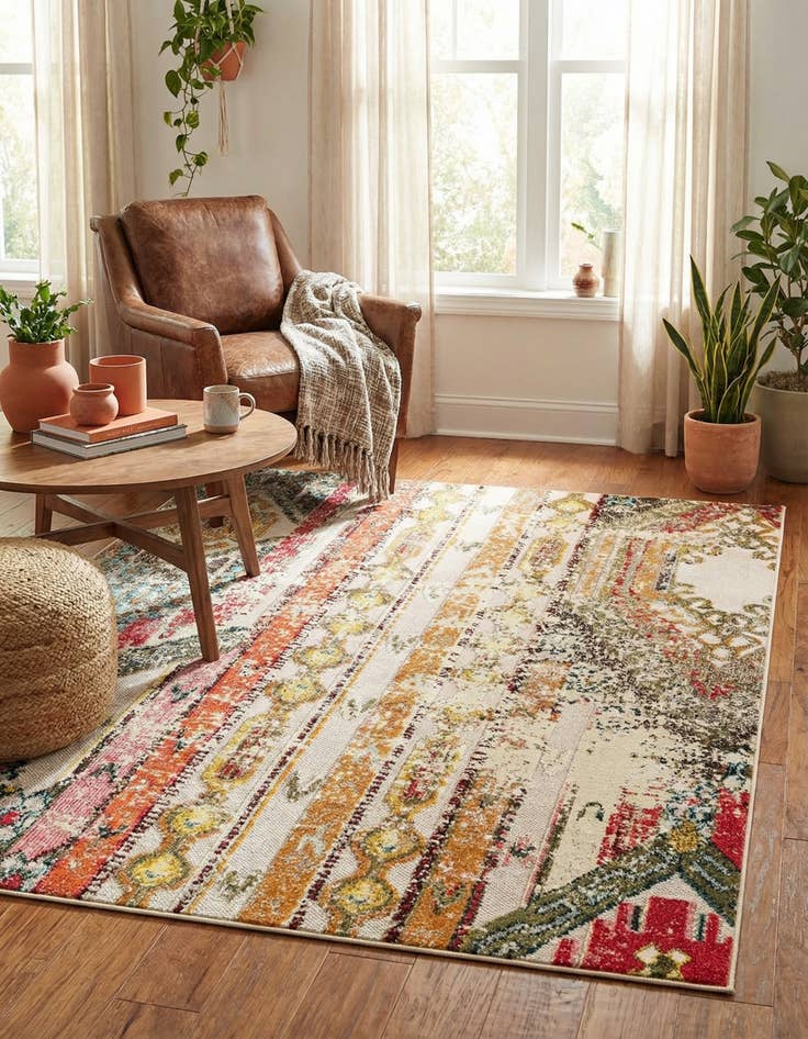 Detail image of 5' x 7' Easy-Clean Casablanca Indoor / Outdoor Rug