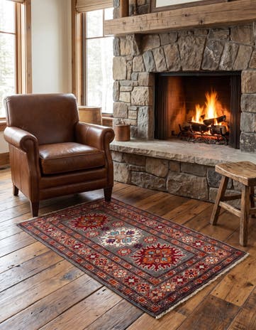 2' x 3' 3 Hand Knotted Kazak Rug