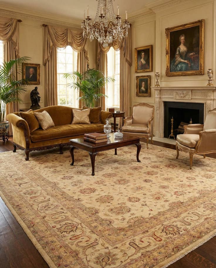 Detail image of 15' 3 x 23' 8 Hand Knotted Peshawar Ziegler Oriental Rug