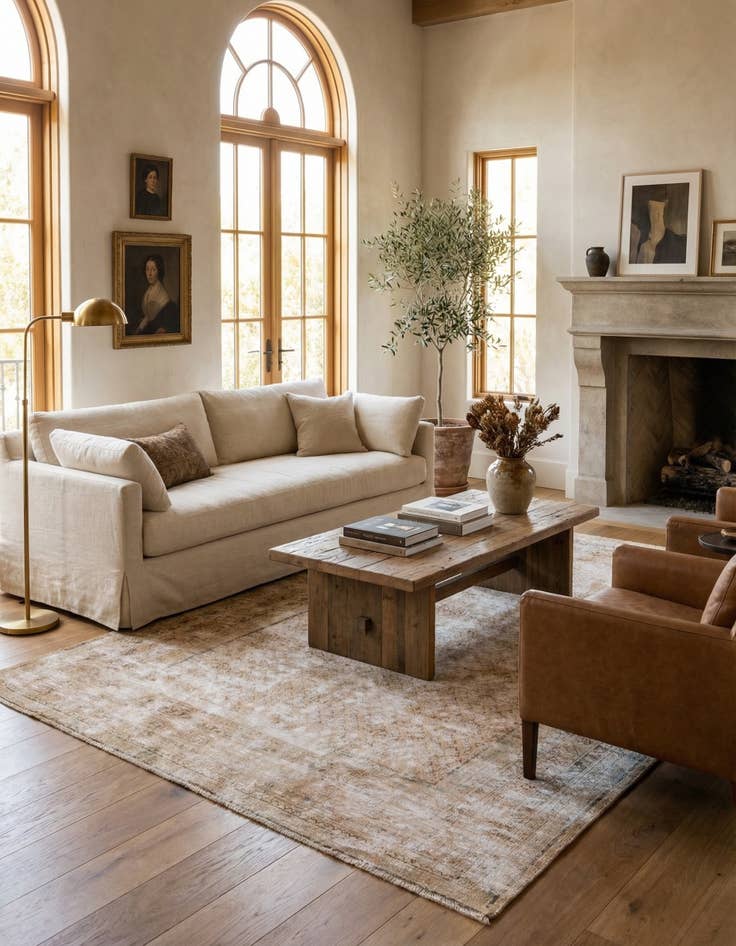 Detail image of  7' x 10' 7  Hand Knotted Ultra Vintage Persian Wool Rug