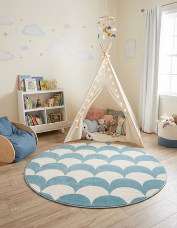 5' 3 x 5' 3 Whimsy Kids Round Rug