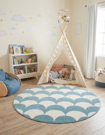 5' 3 x 5' 3 Whimsy Kids Round Rug