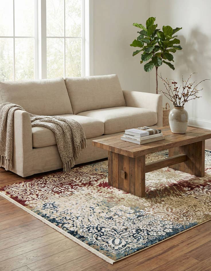 Detail image of 5' 3 x 8' Nain Design Rug