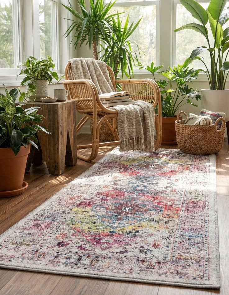 Detail image of  2' x 5'  Washable Yara Runner Rug