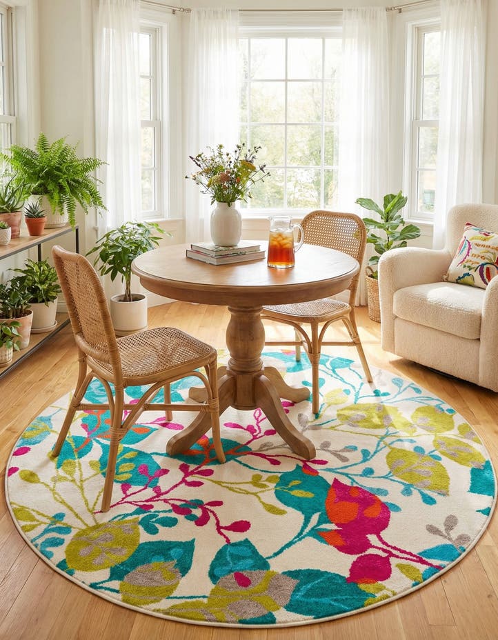 5' 3 x 5' 3 Azalea Round Rug