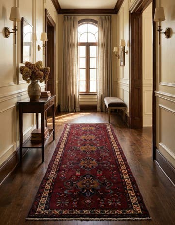3' 10 x 12' 7 Ardabil Wool Runner Rug