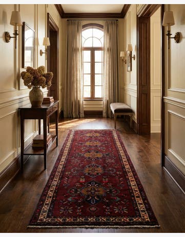 3' 10 x 12' 7 Ardabil Wool Runner Rug