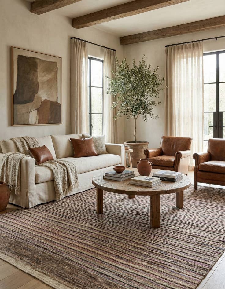 Detail image of  8' x 10'  Hand Knotted Moroccan Wool Rug