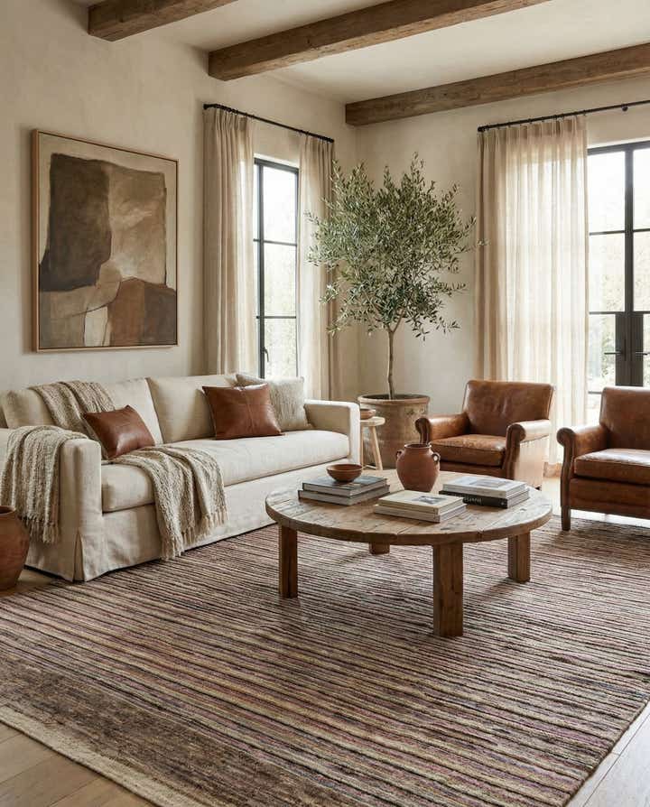 8' x 10' Hand Knotted Moroccan Wool Rug